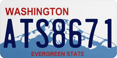 WA license plate ATS8671