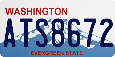 WA license plate ATS8672