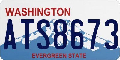 WA license plate ATS8673