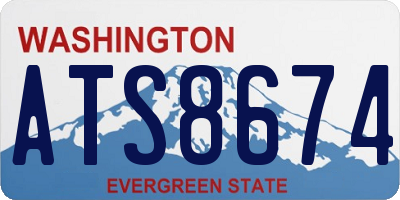 WA license plate ATS8674