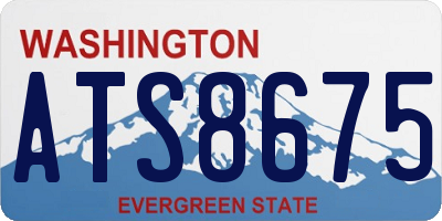 WA license plate ATS8675