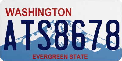WA license plate ATS8678