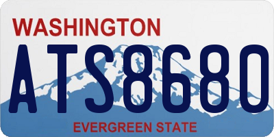 WA license plate ATS8680