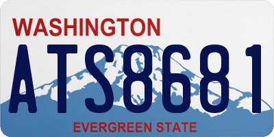 WA license plate ATS8681