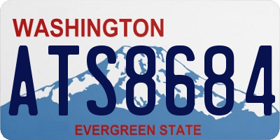 WA license plate ATS8684