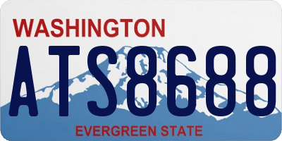 WA license plate ATS8688