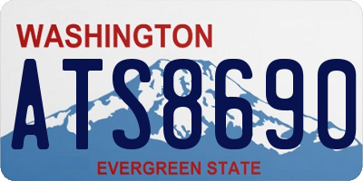 WA license plate ATS8690