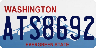 WA license plate ATS8692