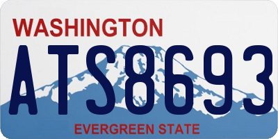 WA license plate ATS8693