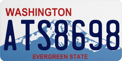 WA license plate ATS8698
