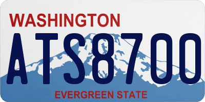 WA license plate ATS8700