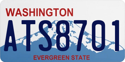 WA license plate ATS8701