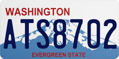 WA license plate ATS8702