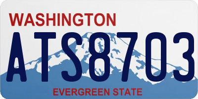 WA license plate ATS8703