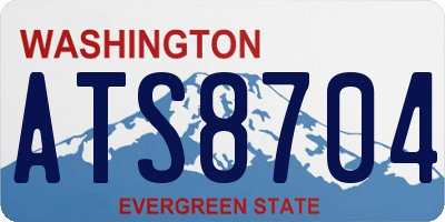WA license plate ATS8704