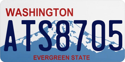 WA license plate ATS8705