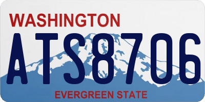 WA license plate ATS8706