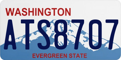 WA license plate ATS8707