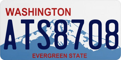 WA license plate ATS8708
