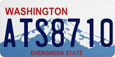 WA license plate ATS8710
