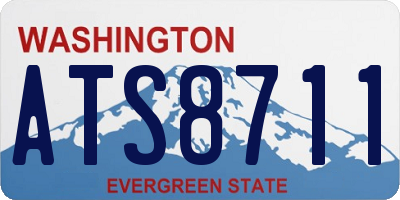 WA license plate ATS8711