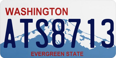 WA license plate ATS8713