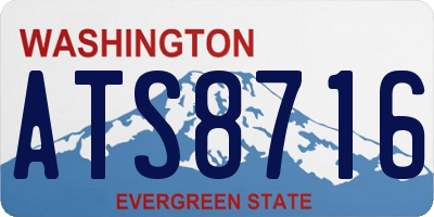 WA license plate ATS8716