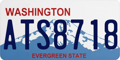 WA license plate ATS8718