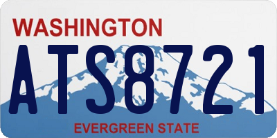 WA license plate ATS8721