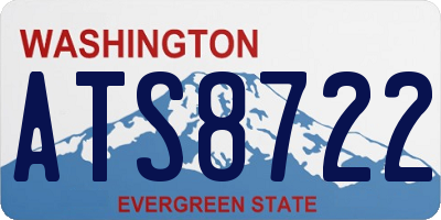 WA license plate ATS8722