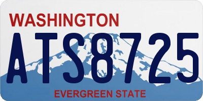 WA license plate ATS8725