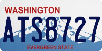 WA license plate ATS8727