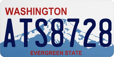 WA license plate ATS8728