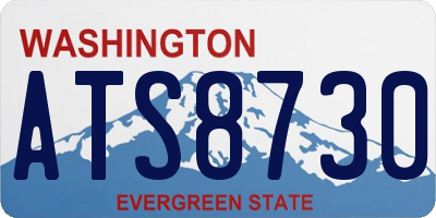 WA license plate ATS8730
