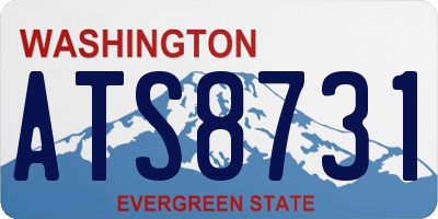 WA license plate ATS8731