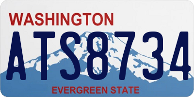 WA license plate ATS8734