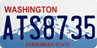 WA license plate ATS8735