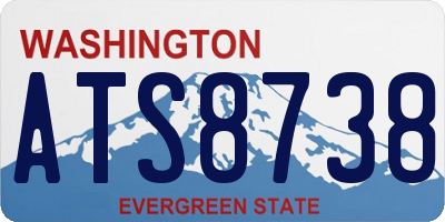 WA license plate ATS8738