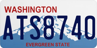 WA license plate ATS8740