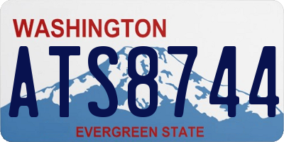 WA license plate ATS8744