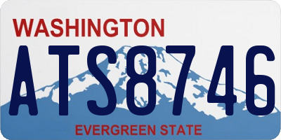 WA license plate ATS8746