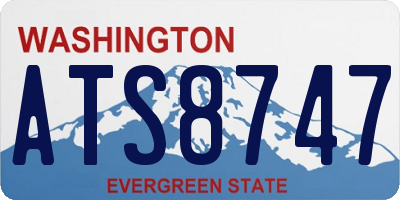 WA license plate ATS8747