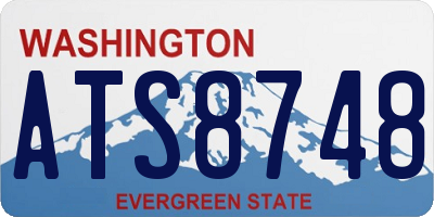 WA license plate ATS8748