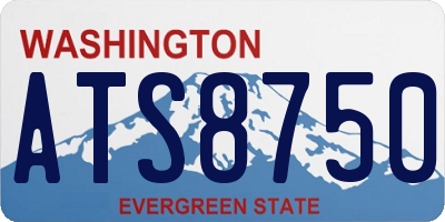 WA license plate ATS8750