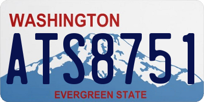 WA license plate ATS8751