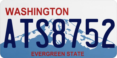 WA license plate ATS8752