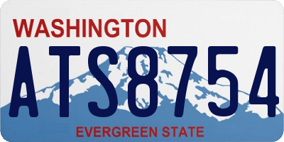 WA license plate ATS8754