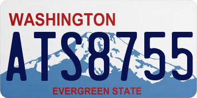 WA license plate ATS8755