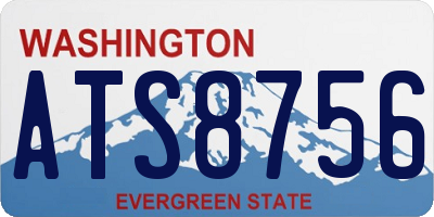 WA license plate ATS8756