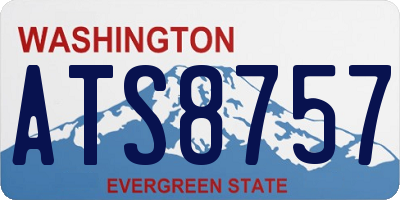 WA license plate ATS8757